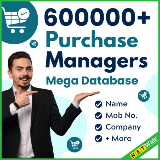 600000+ Purchase Managers Mega Database