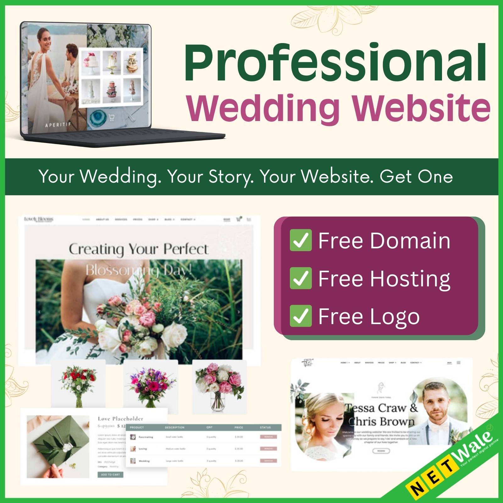 Professional Wedding Website