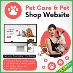 Pet Care and Pet Shop Website
