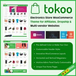 Tokoo - Electronics Store WooCommerce Theme for Affiliates, Dropship and Multi-vendor Websites