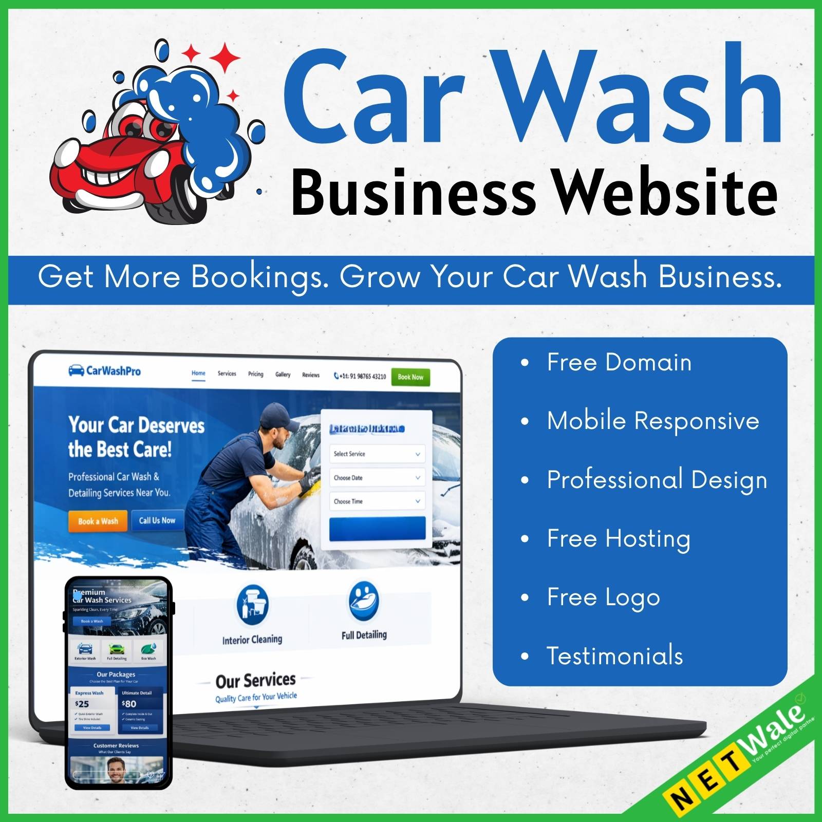 Car Wash Business Website